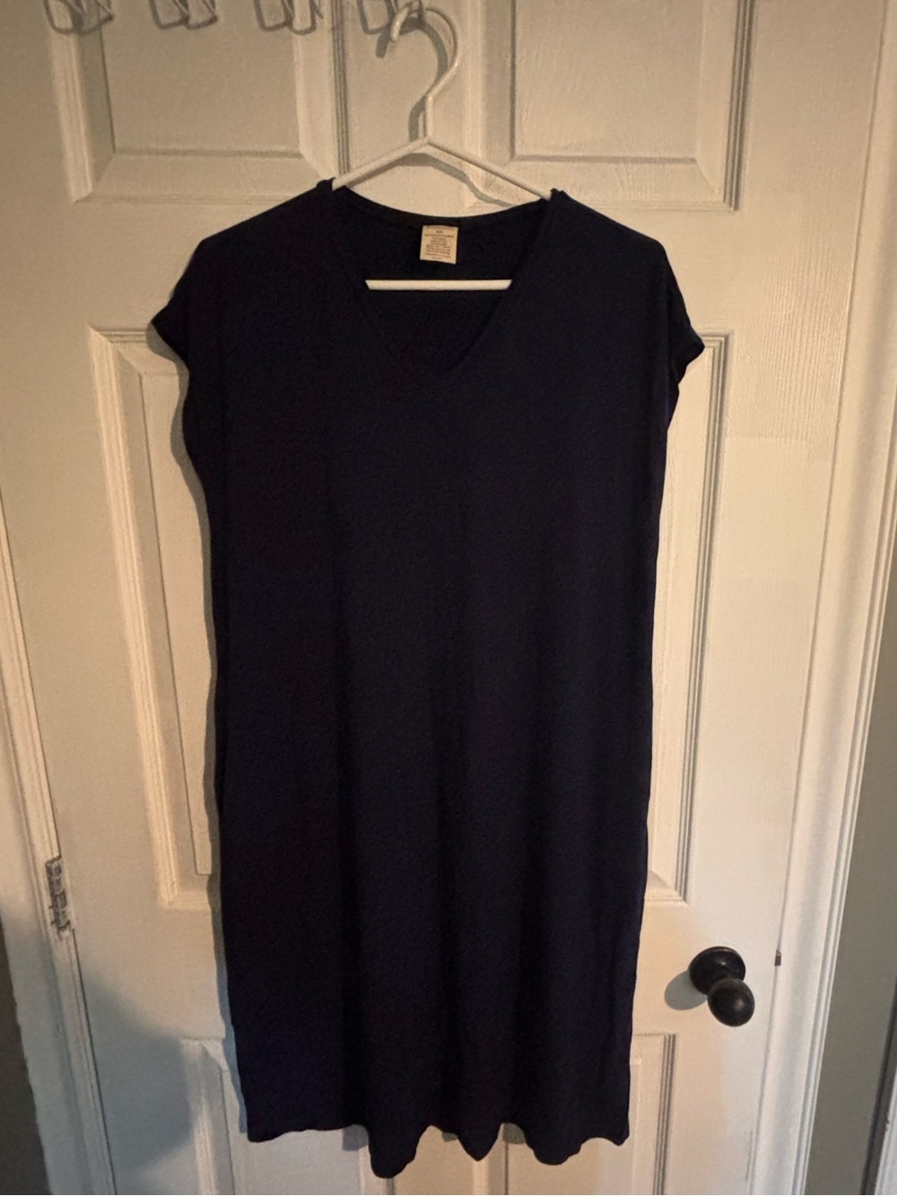 Orage Navy V-Neck Midi Dress